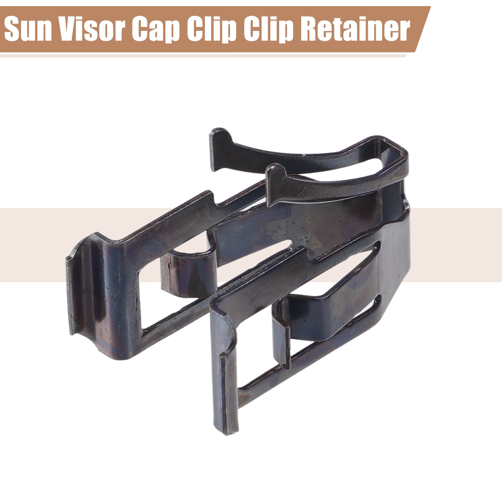 Unique Bargains 2Pcs Black Iron Sun Visor Cap Clip Retainer No.74336-52010 for Toyota
