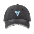 thumbnail image 1 of Gorra de béisbol con parte superior suave y ajustable con forma de corazón y agujero retro para mujer, de 54 a 60 cm de circunferencia, con ala ancha, 1 of 5