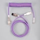 thumbnail image 3 of de cable espiral de resorte en espiral de carga con conector de metal a USB para Púrpura jinwen Cable espiral enrollado, 3 of 5