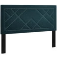 thumbnail image 2 of Reese Nailhead Full / Queen Upholstered Linen Fabric Headboard - Azure, 2 of 4