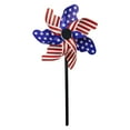 thumbnail image 3 of Set of 4 Patriotic Pinwheels, Red White Blue American Flag Wind Spinners with Stakes for 4th of July Memorial Day Independence Day Veterans Day Outdoor Party Decorations, 3 of 7