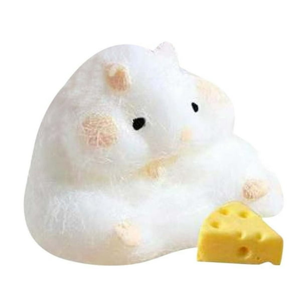 YOTQUSKI Squishy Hamster, Hamster Squishy, Juguetes sensoriales antiestrés, Juguete con forma de hámster para apretar, Juguetes sensoriales antiestrés, Juguete divertido y complicado para apretar