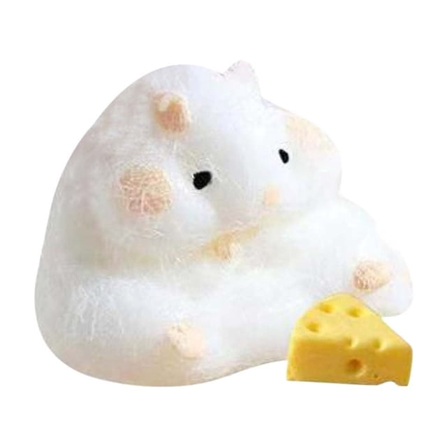 YOTQUSKI Squishy Hamster, Hamster Squishy, Juguetes sensoriales antiestrés, Juguete con forma de hámster para apretar, Juguetes sensoriales antiestrés, Juguete divertido y complicado para apretar