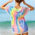 thumbnail image 6 of hengsof Girls Colorful Surf Wear Swimsuit Tunic Cover Up, Kids Beach Vacation Short Sleeve Crew Top Swimsuit, Suitable for 8-15 Years Old, 6 of 8