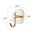 thumbnail image 5 of Paquete de 5 ganchos adhesivos para toallas, fácil de instalar, acero inoxidable acrílico, resistente, resistente al agua, a prueba de óxido, moderno, decorativo, bonito baño, 5 of 5