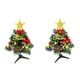 thumbnail image 3 of Injueey Decoraciones navideñas en miniatura verdes, adornos festivos para iluminación colorida, pensativo Kits de decoración para fiestas Linternas de árboles verdes, 3 of 6