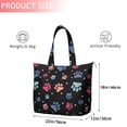 thumbnail image 4 of Black Dog Paw Footprint Travel Tote Bags for Women Carry On,Large Weekender Bags for Women Travel,Multi Functional Duffle Bag for Work,Shopping,Sports, 4 of 5