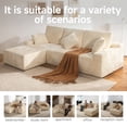 thumbnail image 6 of Sonovafurn Corduroy L-Shaped Sectional Sofa, Boneless Cloud Couch with Memory Foam & Pocket Springs, No Assembly Required Modular Chaise Sofa, Beige, 6 of 9