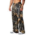 thumbnail image 4 of Mens Camo Sweatpants Open Bottom Baggy Joggers Elastic Waist Casual Athletic Pants with Pockets, 4 of 6