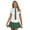 Green, variant on Jizyo Womens Schoolgirl Cheerleading Outfit Sports Uniform Short Sleeve Shirt with Plaid Skirt Tie Set Blue 4XL