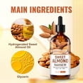 thumbnail image 3 of Aceite de Almendras Dulces Prensado en Frío 100ml con Vitamina E, Hidratante Nutritivo Natural para Piel, Cabello y Cuerpo Secos, Aceite de Belleza Vegano Sin Químicos para Pieles Sensibles, Bebés y, 3 of 7