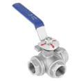 thumbnail image 3 of Three-Way Valve ,+ Liquid Delivery Stainless Steel Dn15 1/2" Stainless Steel Ball Valve, For Control For Shutoff And Control Applications, 3 of 8