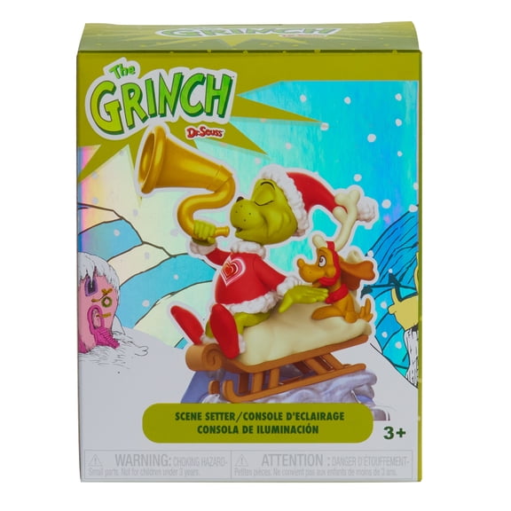 Dr. Seuss The Grinch Scene Setters Blind Box Collectible Figures, Surprise Holiday Scenes with Display Bases, 3-Inch Kids Toys by Just Play, Ages 3 up