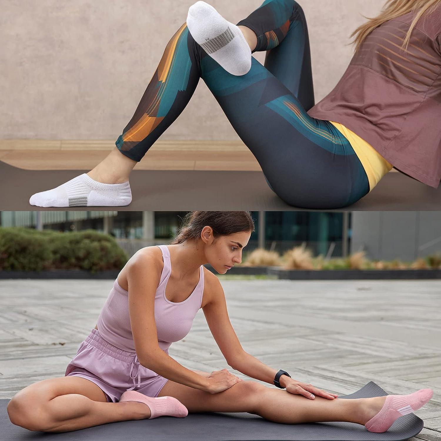 No Show Socks Womens Cushioned Low Cut Athletic Hidden Liner for Sneakers Ankle Invisible Running Socks 4/6 Pairs