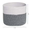 thumbnail image 3 of REGALWOVEN Woven Storage Basket Bin for Clothes, Blankets, Shoes, Shelf Closet Organizer Bin for Living Room Home Decor White/Black 11.8*11.8*9.8in, 3 of 5