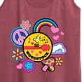 thumbnail image 3 of Peanuts - Woodstock Peace And Love Flair - Women's Racerback Tank Top, 3 of 6