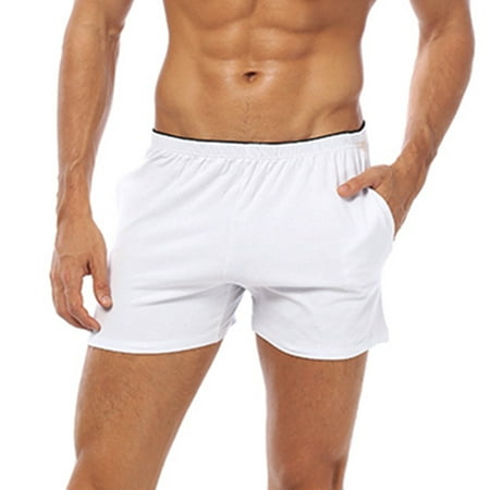 

Yuelianxi Men s Casual Solid Comfortable Shorts Pants Pocket Boxer Shorts Pajamas