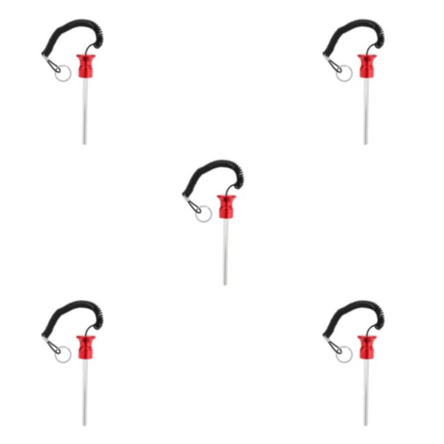 Justharion Magnetic Weight Stack Pin with Pull Rope Replacement Parts Red 8x125mm 5Set