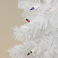 thumbnail image 2 of 3' x 18" Pre-Lit Slim White Tinsel Artificial Christmas Tree - Multi Lights, 2 of 2