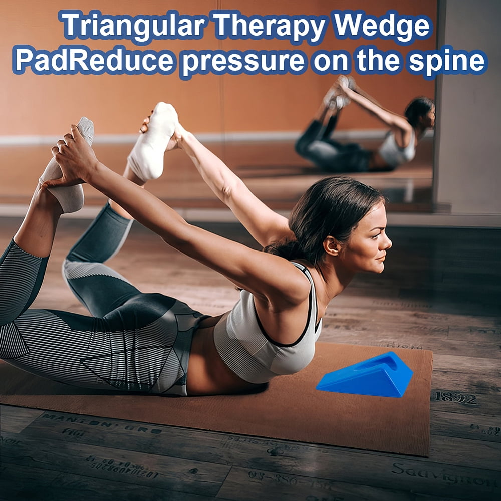 Rubber Triangle Therapy Non Slip Wedge Pillow Blue 208x103x63.5mm diy