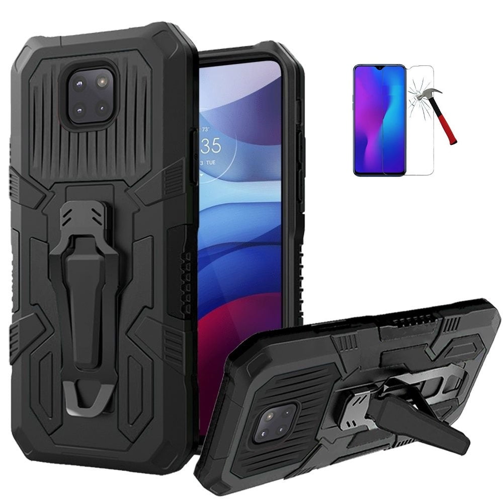 Phone Case for Motorola Moto G Power 2021, Metal Clip ShockResistant