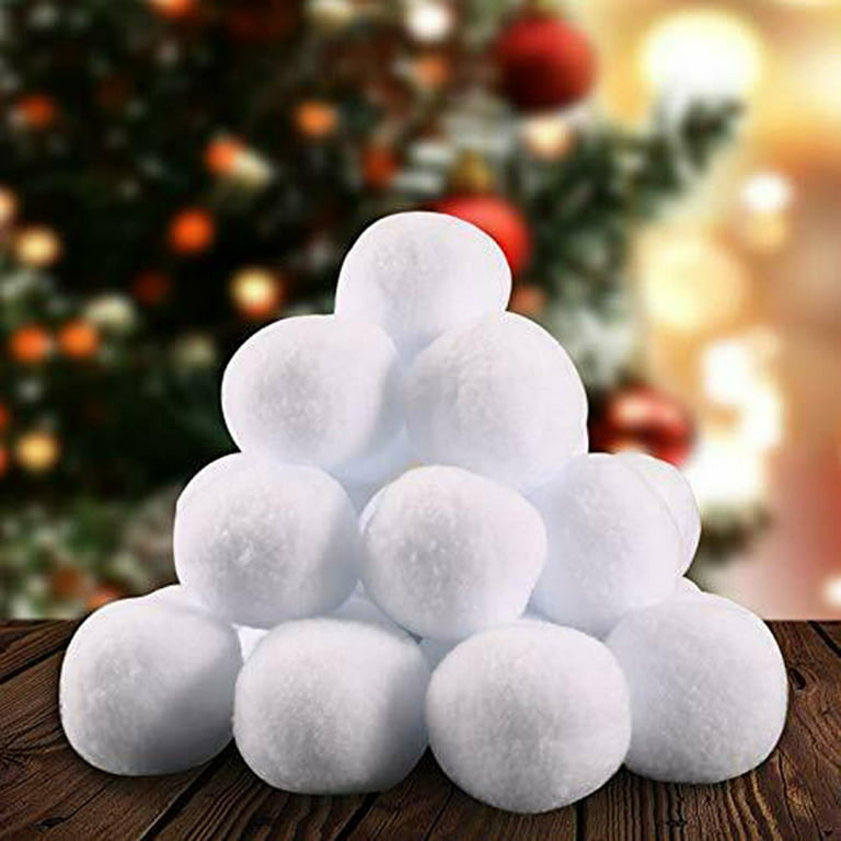 URATOT 30 Pack Snow Toy Balls for Kids Indoor, Plush Snow Fake Balls Soft  Artificial Snow Fight Balls Set with Boxes for Winter Interactive Throwing