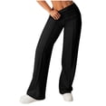 thumbnail image 2 of gbyLJF Womens Yoga Pant High Waist Loose Fit Stretch Workout Long Pants Casual Wide Leg Pants with Pockets, 2 of 9