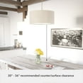 thumbnail image 5 of Hunter - Solhaven 4-light Bleached Alder, Large Pendant Light, Dimmable, Modern Style, Drum Shaped, for Bedrooms, Dining, Living Rooms - 19383, 5 of 7