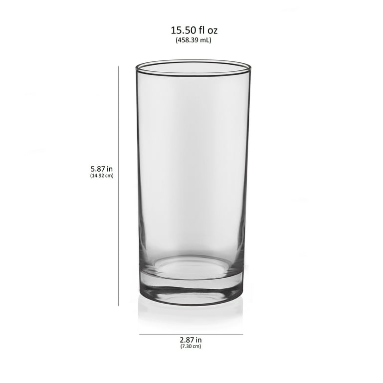 Libbey Heavy Base Tumbler Glasses, 15.5-ounce, Set of 8 