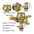 thumbnail image 4 of Aspersor de impacto de latón, patrón ajustable de 20° a 360°, largo alcance de pulverización., 4 of 5