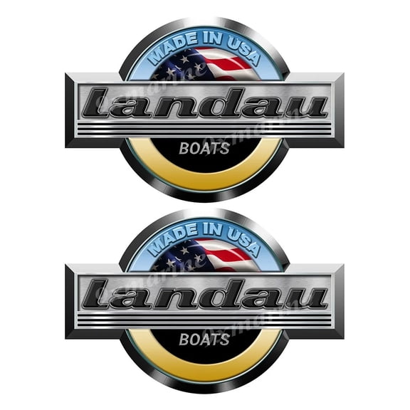 Landau Stickers for Boat Restoration. 7.5 inch long each