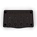 thumbnail image 2 of Hipshot 4-String TransTone Bass Bridge - BLACK, 2 of 2