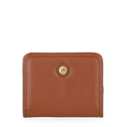 Time and Tru Women's Sharon Two Fold Wallet, Solid Cognac