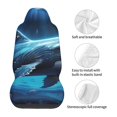 thumbnail image 5 of Sikiie Colorful Ocean Whale Car Seat Protector 2 Pack Car Seat Cushion Mat, Car Seat Covers for SUV, Truck, Van, 5 of 7