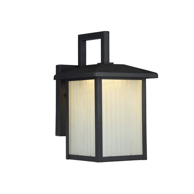 11 in. Tall Ryston Transitional Led Textured Black Outdoor Wall Sconce