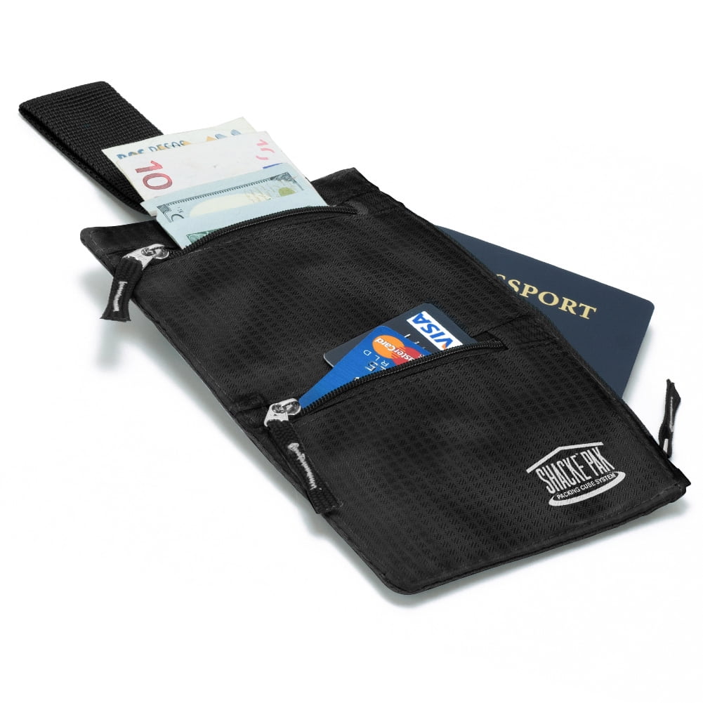 Shacke Hidden Travel Belt Wallet w/ RFID Blocker (Black Pocket Vault)