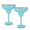 Blue, variant on AGH Stainless Steel 10oz Margarita Tumbler Wine Glasses Tumbler