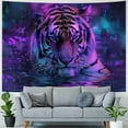 thumbnail image 4 of GOSMITH Psychedelic Tiger tapestry, Neon Tiger Art Wild Animal Wildlife Decor Tapestry Wall Hanging，Trippy Galaxy Space Decor for Bedroom Men Backdrop Posters for College Dorm Painting, 4 of 6