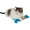 Blue, variant on Pet Life ® 'Duffle Feathered' Squeak and Crinkle Teaser Plush Cat Toy