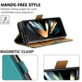 thumbnail image 2 of SaniMore Case for Samsung Galaxy Z Fold 5, Wear-resistant PU Leather Retro Durable TPU Shell Flip Folio Stand, Full Body Protection Magnetic Clasp Business Shell, Green, 2 of 5