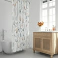 thumbnail image 6 of Floral Shower Curtain for Bathroom,Blue and Pink Flowers Shower Curtains Set with 12 Hooks,Modern Minimalism Waterproof Fabric Bath Curtain,72x72in, 6 of 6