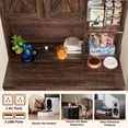 thumbnail image 4 of Blotout 71" Tall Farmhouse Cat Litter Box Enclosure W/Open Shelves & Doors, Wooden Cat Litter Box Furniture for Self-Cleaning Litter Boxes, Large Hidden Litter Box Furniture W/ Power Outlets, Locks, 4 of 10