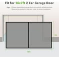 thumbnail image 2 of Garage Door Screen, 16x7 Ft Magnetic Closure Heavy Duty Weighted Bottom Garage Screen Doors for 2 Car Garage, Fiberglass Mesh Anti Annoying Animal Out, 2 of 5
