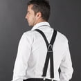 thumbnail image 4 of Decodeary Bretelles Élastiques en Forme de X pour Pantalons, Clip de Ceinture, Blanc, 1 Ensemble, 4 of 6