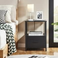 thumbnail image 3 of VECELO Nightstand with Charging Station & 1 Drawers, Modern End Side Table with Open Storage for Bedroom Living Room Office, Black, 3 of 7