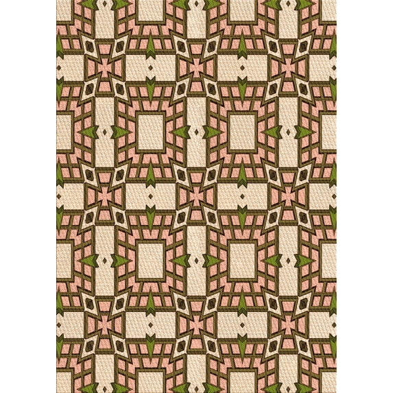 Ahgly Company Machine Washable Indoor Rectangle Transitional Dark Bronze Brown Area Rugs, 2' x 5'