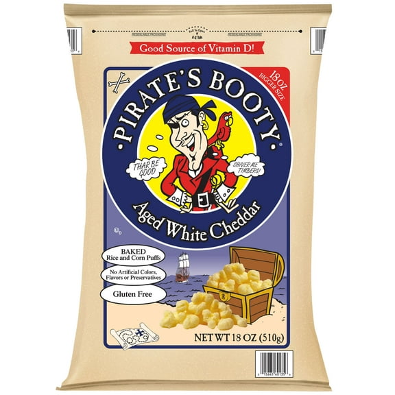 Product Of Pirates Booty White Cheddar 18 oz.- Puffed Snacks