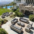 thumbnail image 6 of LayinSun 6-Piece Wicker Rattan Patio Furniture Set, Deep Seating Outdoor Modular Sectional Sofa Conversation Set with Thick Cushions for Lawn, Garden, 6 of 7