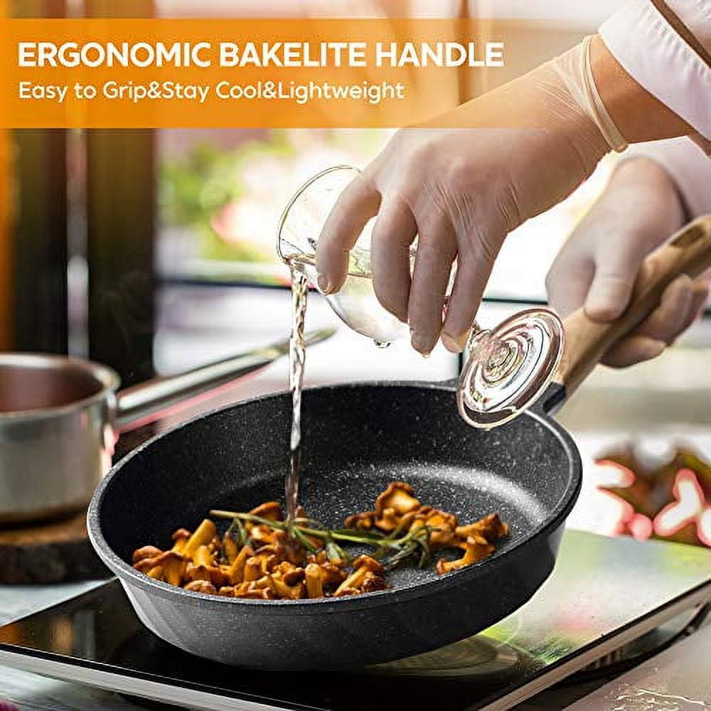  Pans and Pots Set Nonstick - YIIFEEO 16 PCS Granite Non Stick  Induction Cookware W/Frying Pans for Cooking Kitchen Essentials Romantic  Holiday Gifts-Non Toxic, PTFE & PFOA Free: Home & Kitchen