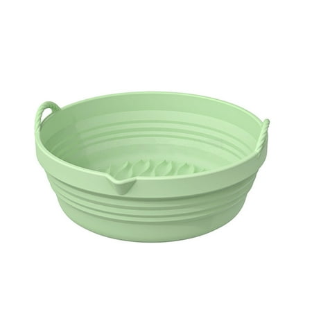 

GHOONEY Air Fryer Silicone Baking Tray 7.51inch Air Fryer Pot Basket Foldable Fryer Baking Tray for Air Fryer Oven Accessories